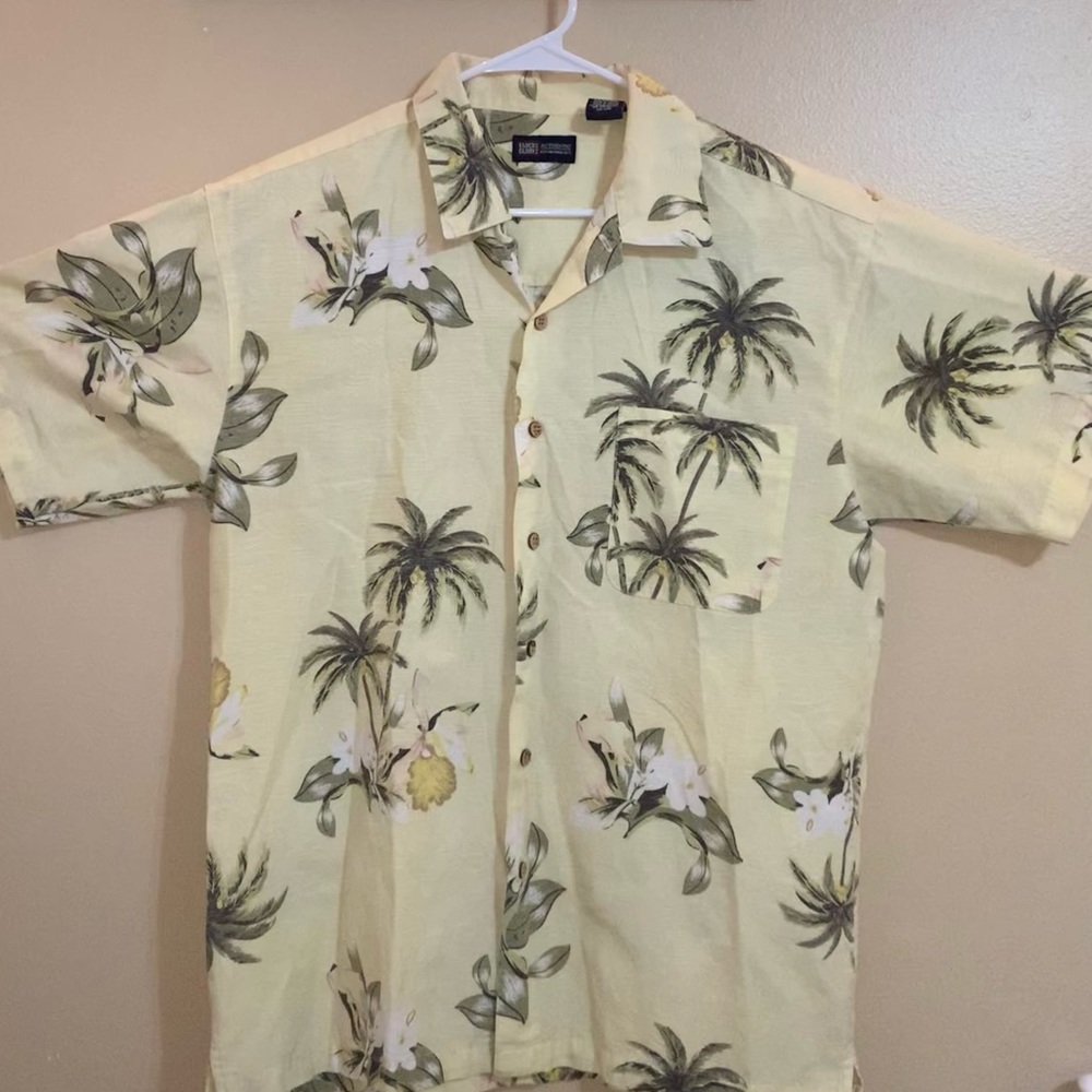 Yellow Hawaiian Style Shirt
